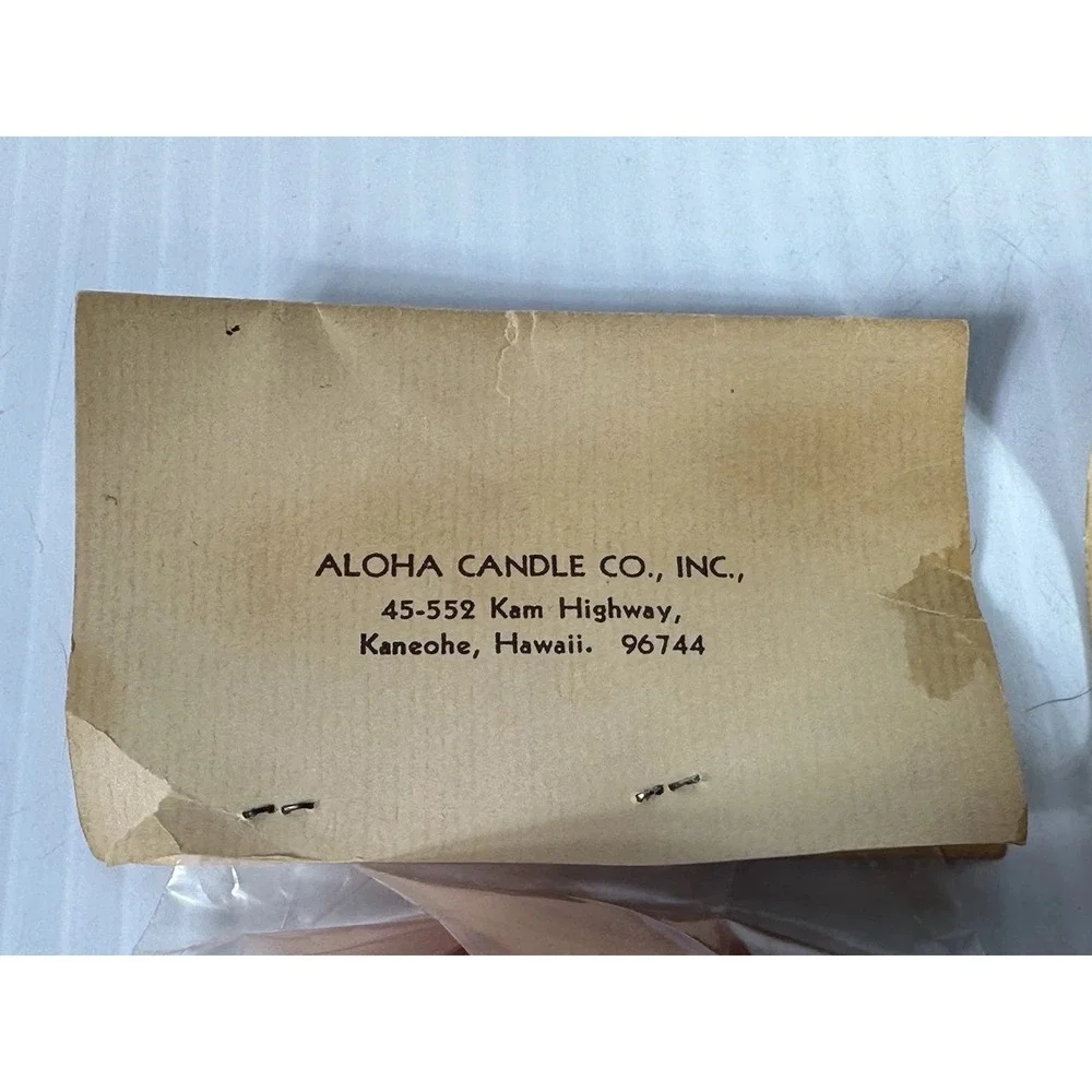Vintage Aloha Candle Co Hawaiian Floating Candle Made Hawaii Sandalwood Pikake